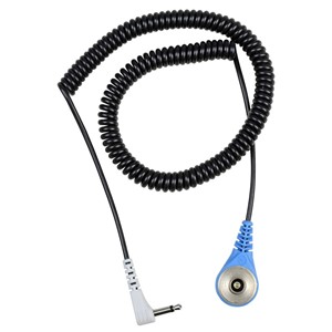 19906-COILED CORD, DUAL-WIRE, MAGSNAP 360, 1.8 M, BLUE, GRAY PLUG