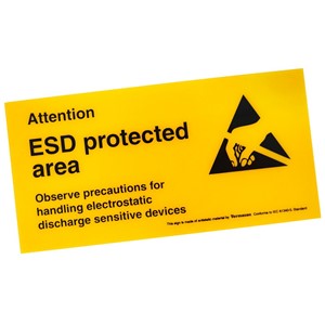229125-SIGN, EPA WARNING, ANTI-STATIC SELF-ADHESIVE, 100MM x 50MM