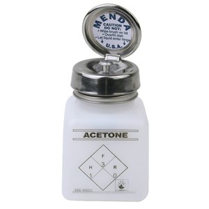 35395-PURE-TOUCH, NATURAL SQUARE, HDPE, 4 OZ,IMPRINTED 'ACETONE'