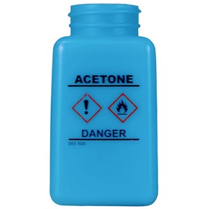35731-BOTTLE ONLY, BLUE, GHS LABEL, ACETONE PRINTED, 180 ML