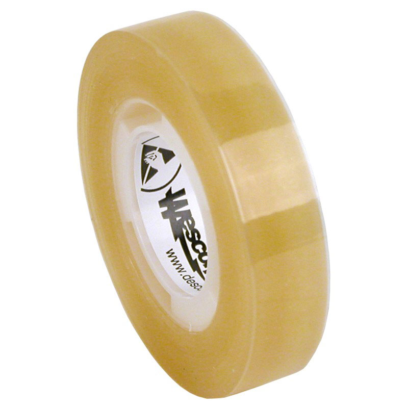 46900-WESCORP ESD TAPE, CLEAR 36 YDS, 1/2 IN, 1 IN CORE