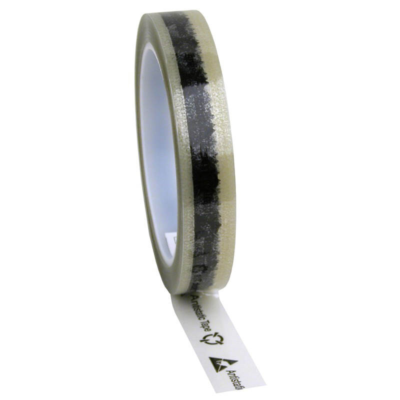 46910-WESCORP ESD TAPE, CLEAR W/ SYMBOL, 3/4INx72 YDS, 3 IN COR