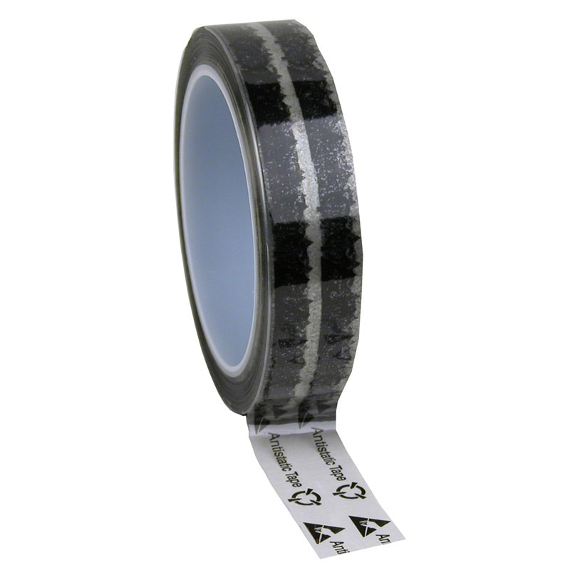 46911-WESCORP ESD TAPE, CLEAR W/ SYMBOLS, 1INx72YDS, 3 IN CORE