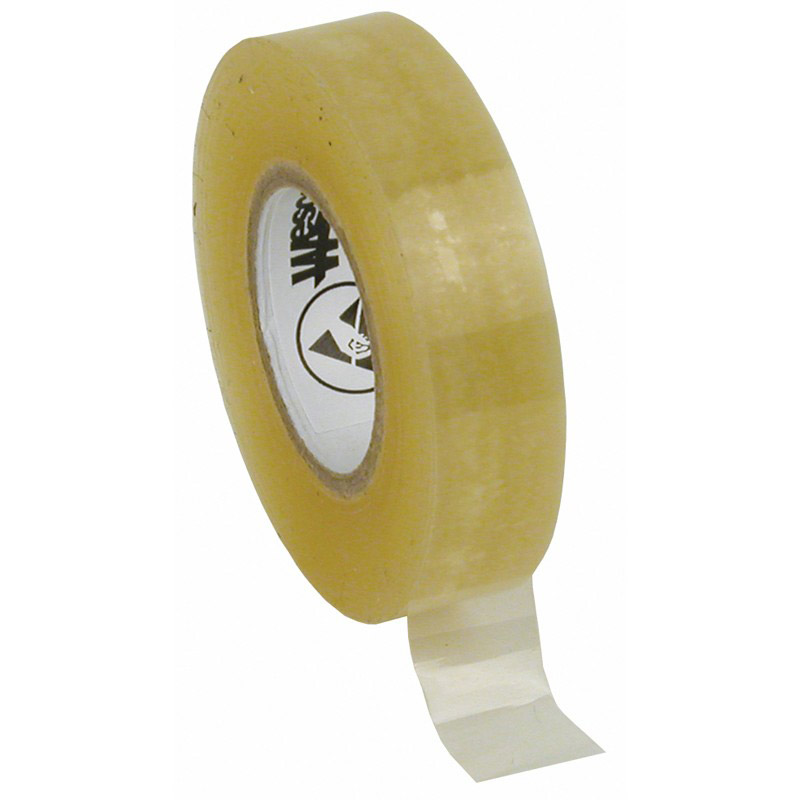 46920-WESCORP ESD TAPE, CLEAR 1/2IN x 36YDS, 1IN PAPER CORE