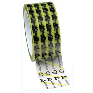 242277-TAPE, WESCORP,CLEAR,ESD,YELLOW STRIPE,48MM X65.8M,76.2MM CORE