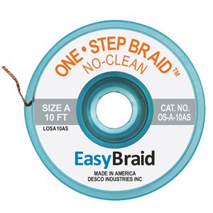 OS-A-10AS-DESOLDERING BRAID, ONE STEP, 0.025 X 10', ANTISTATIC, 25/PACK