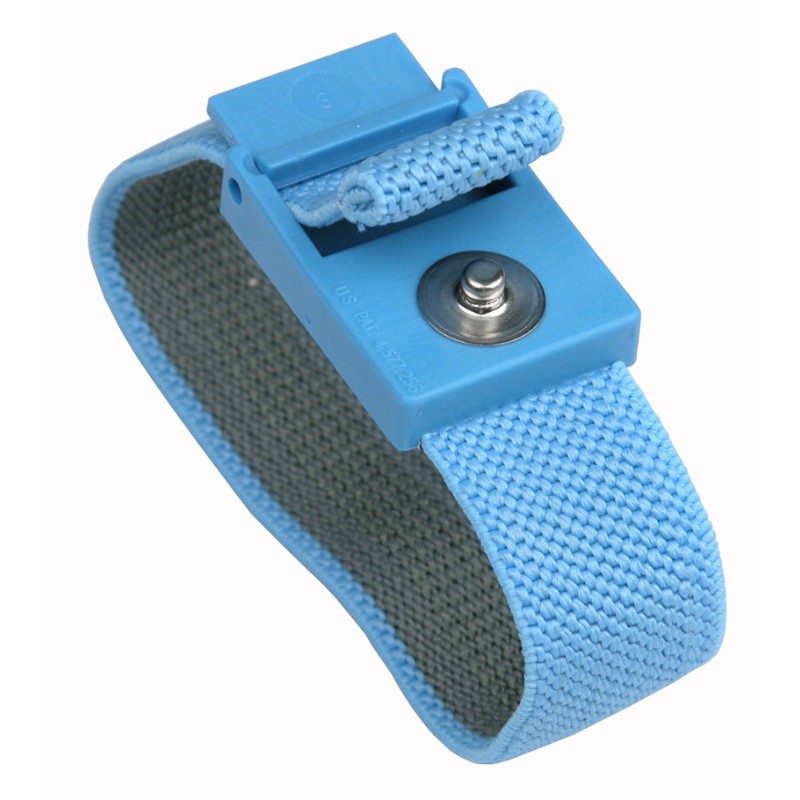 04560-TRUSTAT WRISTBAND, ELASTIC, BLUE, BAND ONLY, 4MM SNAP