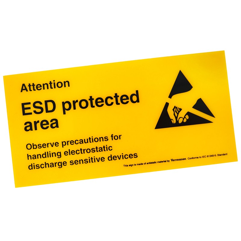 229125 - EPA Warning Sign, Antistatic, Self-Adhesive, 100mm x 50mm