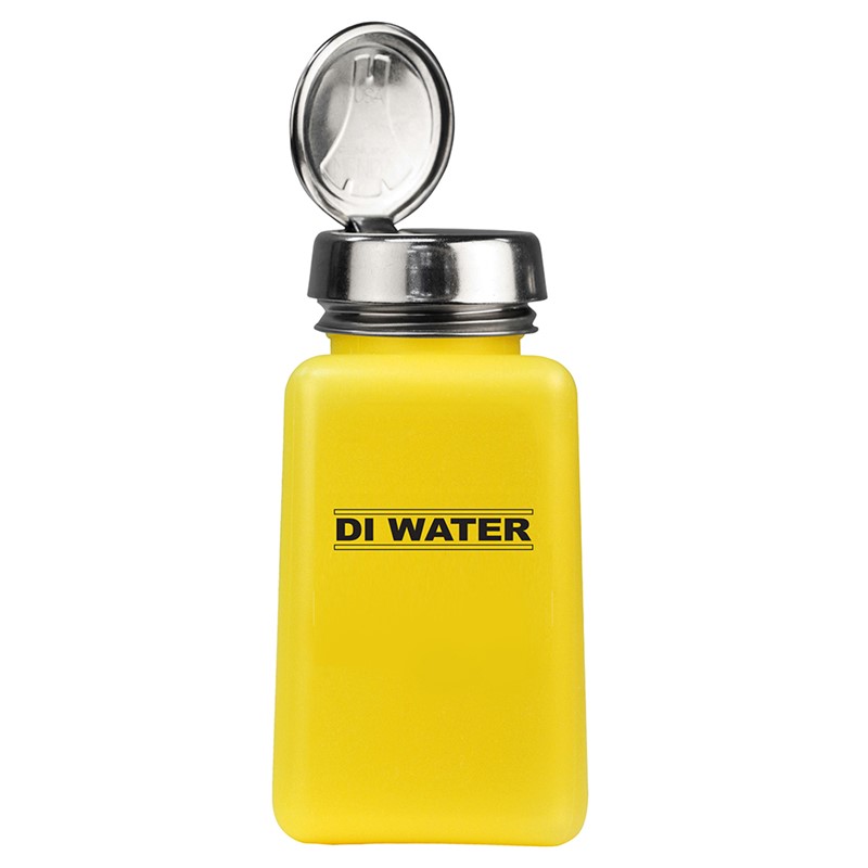 35514-ONE-TOUCH, DURASTATIC, YELLOW, 6 OZ, PRINTED ''DI WATER''