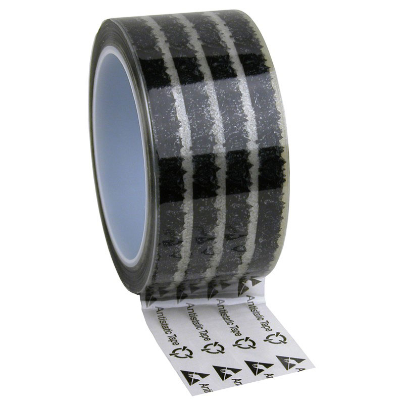 46912-WESCORP ESD TAPE, CLEAR W/ SYMBOLS, 2INx72 YDS, 3 IN CORE
