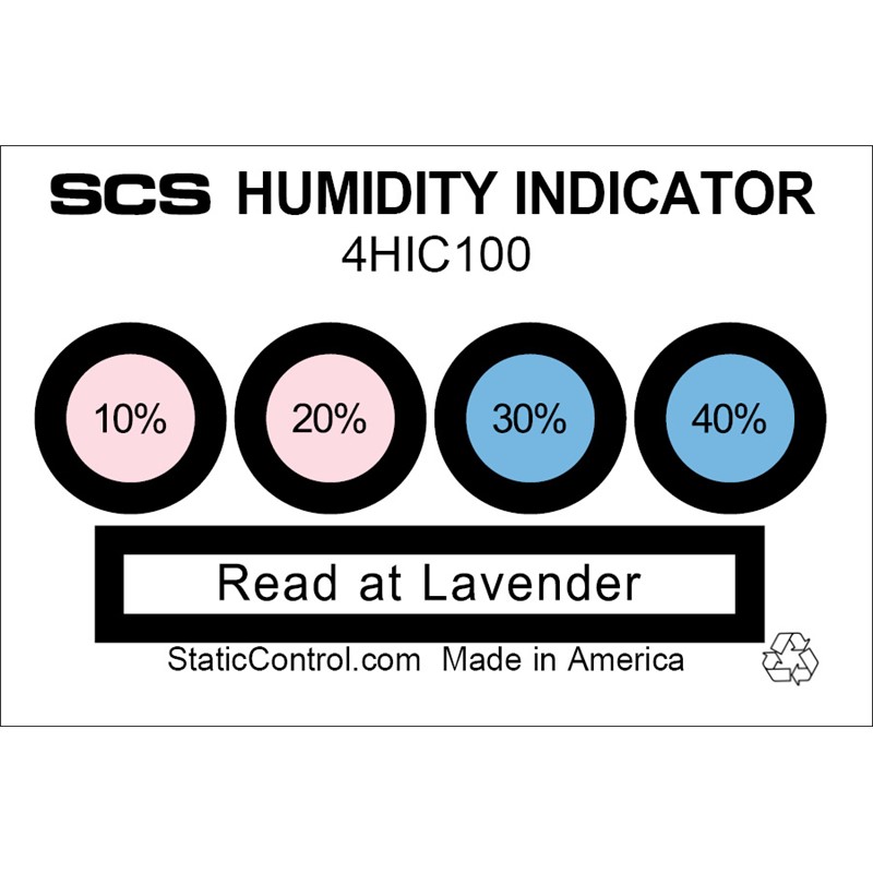 4HIC100-湿度表示カード、10%-20%-30%-40%、１００枚入り