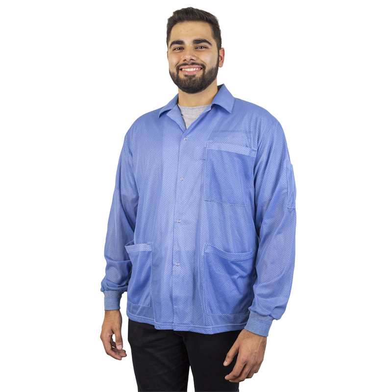Desco - 73772 Statshield® Smock, Jacket with Knitted Cuffs, Blue 