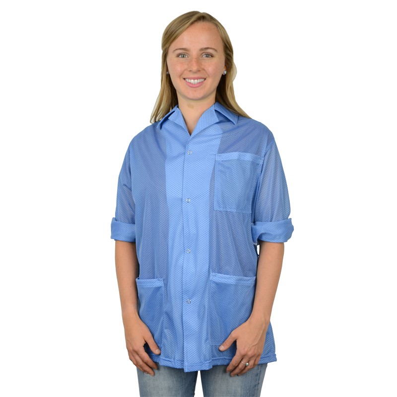 74305-SMOCK, CONVERTIBLE SLEEVE, SNAP CUFFS, BLUE, 2XLARGE