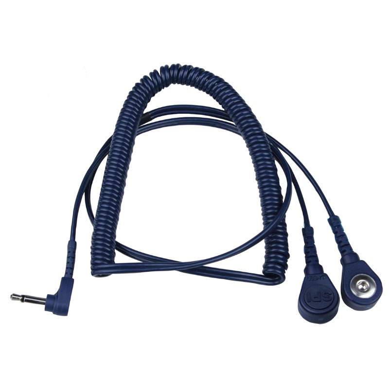 95184-COIL CORD, BLUE, 12 FT, DUAL WIRE, 4MM, R/A