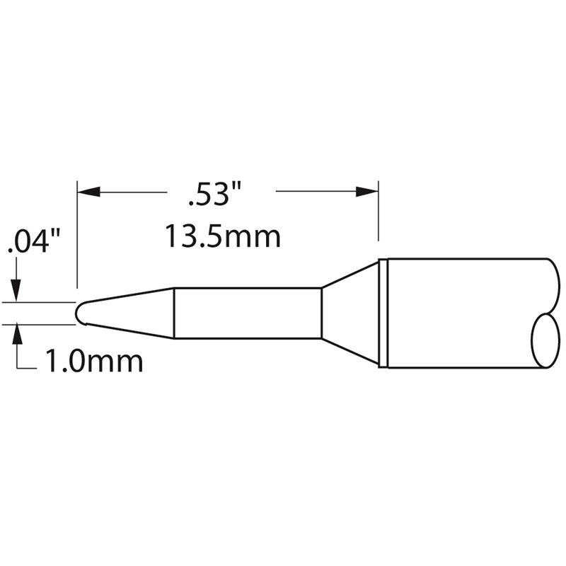 CVC-7CN0010A-コテ先　STTC-101型　1.0mm x 13.5mm　413℃