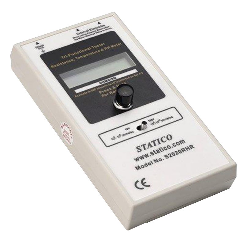 S2020RHRMO-SURFACE RESISTIVITY TEST, DIGITAL, METER ONLY RELATIVE HUMIDITY AND TEMPERATURE, WITH 9V BATTERY