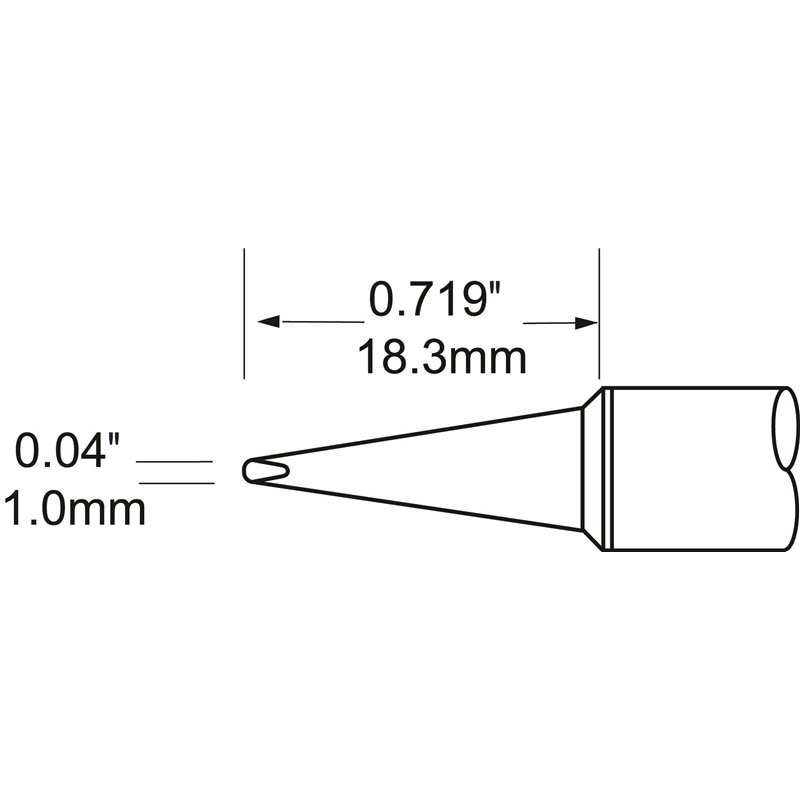 SFV-CH10A-コテ先　D型　1.0mm x 18.3mm　421℃