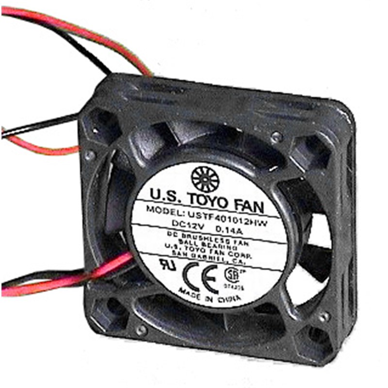 USTF401012HW-FAN, DC, 40MM X 10MM, 12 VDC, 6600 RPM, WIRE 