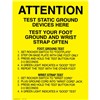 POSTER, FOOT/WRIST GROUND TESTER, 17'' x 22'', PACK OF 5