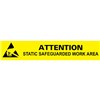 SIGN, BENCH, ESD PROTECTIVE SYMBOL, 1'' x 6''