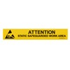 06753-SIGN, BENCH, ESD PROTECTIVE SYMBOL, 25MM x 152MM