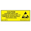 LABEL, EQUIPMENT CONTAINING ESDS  3/4'' x 2'', ROLL OF 500
