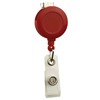 35087-BADGE REEL, ROUND,SWIVEL CLIP, STRAP END FITTING, RED
