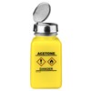 ONE-TOUCH, HDPE DURASTATIC, YELLOW BOTTLE, GHS LABEL, ACETONE PRINTED, 6 OZ (180 ML)