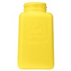 BOTTLE ONLY, DURASTATIC,YELLOW DISSIPATIVE, HDPE, 6OZ