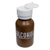 LASTING-TOUCH, BROWN ROUND HDPE, 8 OZ IMPRINTED 'ALCOHOL'