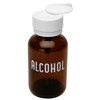 35608-LASTING-TOUCH, AMBER GLASS, 240 ML, IMPRINTED 'ALCOHOL'