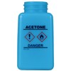 BOTTLE ONLY, BLUE, GHS LABEL, ACETONE PRINTED, 180 ML