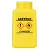BOTTLE ONLY, HDPE DURASTATIC YELLOW, GHS LABEL, ACETONE PRINTED, 6 OZ