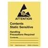 CAUTION LABEL, DESTRUCTIBLE, 1.8IN x2.5IN, RS-471, 500/ROLL