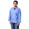 SMOCK, ESD, HEAVY DUTY, COTTON POLY, 1% C,  BLUE, SMALL