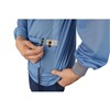 770103-SMOCK,DUAL-WIRE,JACKET,BLUE, L  KNITTED CUFFS, 3 POCKETS, NO COLLAR