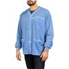 SMOCK,DUAL-WIRE,JACKET, XL,BLUE, KNITTED CUFFS, 3 POCKETS, NO COLLAR