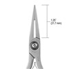 P741-PLIER, FLAT NOSE-LONG SMOOTH JAW STEP TIPS LONG 